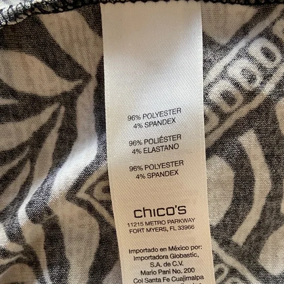 Chicos Sz 1 Bundle of 2 Wild Geometric Tribal Pants Animal Print Size 8 Zigzag - Picture 16 of 16